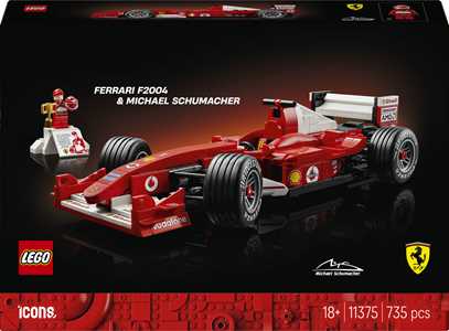 Giocattolo LEGO Icons (11375). Ferrari F2004 e Michael Schumacher LEGO