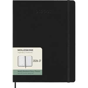 Cartoleria Agenda 2026-2027 Moleskine 18 mesi settimanale notebook XL nera rigida Moleskine