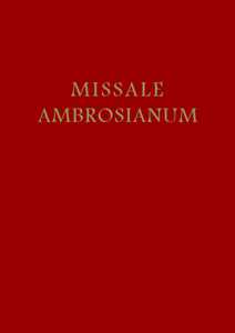Libro Missale ambrosianum. Editio altera 