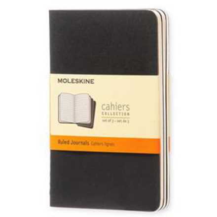 Cartoleria Quaderno Cahier Journal Moleskine pocket a righe nero. Black. Set da 3 Moleskine