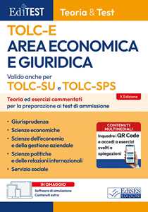 Libro EdiTEST. Area economica e giuridica. Teoria ed esercizi commentati per la preparazione ai test di accesso. Con software di simulazione 